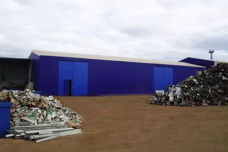 Каркасно-тентовый склад вторсырья